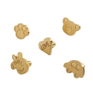 Poignées de tiroir et de placard pour meubles d'enfants, motif animal de dessin animé, forme <span class=keywords><strong>cochon</strong></span> doré, mignonnes, pour chambre à coucher, armoire, placard, quincaillerie de tirage - Product Image 1