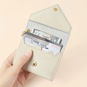 Stylish PU Leather <b>Card</b> <b>Wallet</b> Personalized Slim Coin Purse Short Lightweight Portable Button Closure Unisex - Product Image 5