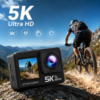 Nouvelle caméra d'action 5K 60FPS à double écran, WiFi, étanche 30m, anti-tremblement six axes, enregistreur vidéo pour casque de sport, cyclisme, modèle M60TR