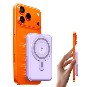 พาวเวอร์แบงค์แม่เหล็กบางเฉียบ 10000mAh ชาร์จเร็วแบบไร้สายสำหรับโทรศัพท์ พาวเวอร์แบงค์พกพาขนาดเล็ก ความจุ 10000 mAh - Product Image 4