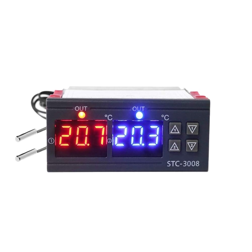 STC-3008 Dual Relay Output Thermoregulator Heating Cooling Digital Thermostat Temperature Controller For Incubator
