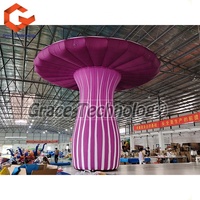 Champignon gonflable géant Eclairage LED coloré Champignon gonflable pour événements Décoration de scène