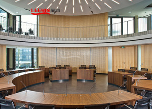 Tấm Trần Tường cách âm bằng gỗ rãnh Bảng điều khiển âm thanh bằng gỗ rãnh tấm gỗ cho tường - Product Image 5