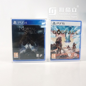Clear Acrylic Playstation 4 and 5 Game <b>Display</b> <b>Case</b> Video Game Protector with Sliding Lid - Product Image 1