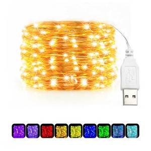 DC 12V fée guirlande lumineuse extérieure multi-brins 180 LED arrosoir étanche USB alimenté cascade chaud blanc luciole bouquet - Product Image 3