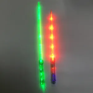 Модный мигающий цветной пластиковый светодиодный световой меч для детей с логотипом на заказ