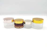 Pot en verre ambré de 5g 10g 15g 20g 30g 50g 60g 100g/pot en verre ambré avec couvercle noir/pot cosmétique de soins de la peau en verre