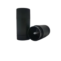 Échantillon gratuit 75ml Conteneur de bâton de déodorant noir mat Tube de crème solaire 50g 30g 15g Tube de bâton de fard à joues pour masques faciaux