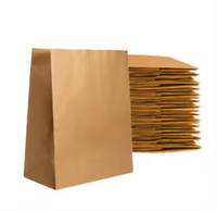 Sac en papier kraft sans poignées sacs en papier SOS sacs en papier à emporter acceptés avec impression personnalisée
