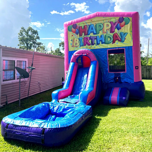 Château Gonflable Commercial de Gros pour Fêtes d'Anniversaire d'Enfants en Extérieur, Combo Toboggan Gonflable en PVC, Capacité 500KG - Product Image 1