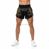 Shorts de boxe personnalisés pour hommes, Muay Thai, Kickboxing, satin, taille haute, bande élastique, coupe ample, shorts d'entraînement et de combat