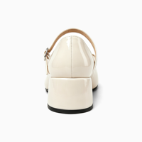 Chaussures Mary Jane pour femmes en cuir verni à talon carré avec nœud et logo personnalisé, fabrication OEM/ODM, faible MOQ, vente en gros pour le bureau et les tenues décontractées