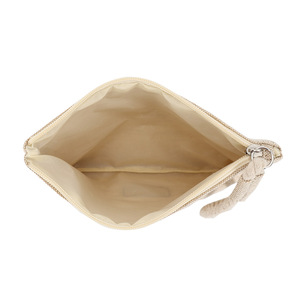 Quà Tặng Đay Cotton Tự Nhiên In Logo Tùy Chỉnh Túi Trang Điểm Mỹ Phẩm Túi Khóa Kéo Vải Cotton Thân Thiện Với Môi Trường Có Dây Đeo Cổ Tay - Product Image 4