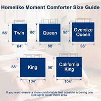 Couette en polyester ultra douce et légère toutes saisons avec insert en fibres creuses 7D, taille Queen