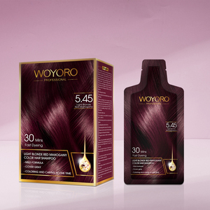 Champú para <span class=keywords><strong>tinte</strong></span> de <span class=keywords><strong>pelo</strong></span> para adultos, productos de belleza permanente de Etiqueta Privada, Color rubio claro, rojo <span class=keywords><strong>caoba</strong></span> - Product Image 5