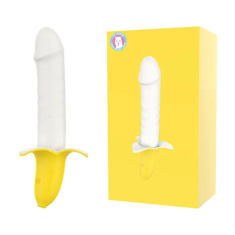 YY Horse Thrusting Banana Vibrador Plus com 8 High Speed Thrusting Sex Toys Estimuladores Clitorianos