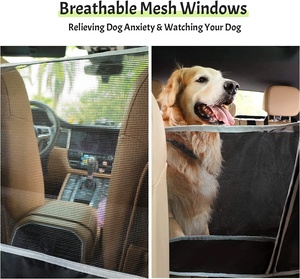 Hunde autos itz bezug für Rücksitz bett mit Netz fenster und Aufbewahrung tasche Unterstützt 400lbs - Product Image 2