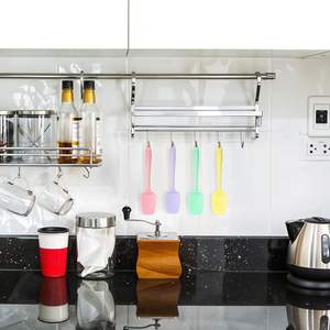 Spatule en silicone de qualité alimentaire avec noyau en fer, résistante à la chaleur, petite, antiadhésive, courbée, écologique, 21*4.5cm - Product Image 6