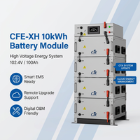Batterie de stockage d'énergie haute tension empilable 102,4 V 100 Ah LiFePO4 CFE-XH 40 kWh Module hors réseau à refroidissement par air pour rack solaire C&I
