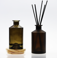 Diffuseur de parfum en verre de luxe à la mode, avec impression d'écran et vaporisateur à pompe, vente chaude