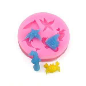 Chocolate con Forma de Animales Marinos. Molde de Silicona 3D para Fondant con Diseño de Cola de Sirena, Molde de Encaje de Azúcar OEM/ODM - Product Image 1