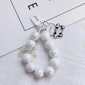 Wholesale New Design Cute Cartoon Keychain DIY Colorful Crystal Beaded Acrylic Hanging <b>Key</b> <b>Chains</b> Lanyard Phone Accessories Gift - Product Image 5
