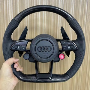 Volant sport en cuir pur R8, nouveau modèle pour CLS, modification en fibre de carbone, approvisionnement transfrontalier 1 R8 Cuir - Product Image 4