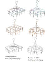 Pinces à linge en acier inoxydable de qualité marine et pinces à linge dorées colorées, pinces à linge en métal doré pour vêtements ou pinces à poisson