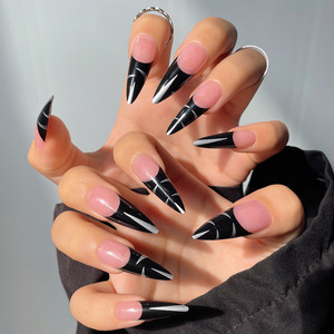 2023 Mode Nieuwe Kunstmatige Nagel Tips Nagelsalon Verschillende Vorm Valse Nagels Met Lijm - Product Image 4