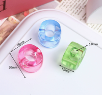 Perles en acrylique transparentes en vrac, grandes perles alphabet de 20 mm, lettres personnalisées pour la fabrication de bijoux et bracelets DIY