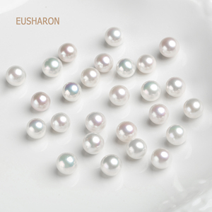 Perles rondes blanches Edison naturelles <span class=keywords><strong>de</strong></span> qualité supérieure, <span class=keywords><strong>prix</strong></span> <span class=keywords><strong>de</strong></span> gros d'usine EUSHARON, parfaites pour la fabrication <span class=keywords><strong>de</strong></span> bijoux - Product Image 6