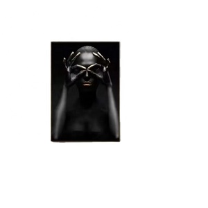 Affiche murale moderne en toile moyenne, <span class=keywords><strong>portrait</strong></span> de <span class=keywords><strong>femme</strong></span> africaine noire et <span class=keywords><strong>nue</strong></span>, aquarelle - Product Image 1