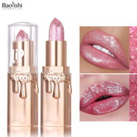 Rouge à lèvres crème végétalien scintillant hydratant longue tenue effet diamant pour scène et fêtes, vente en gros, marque privée