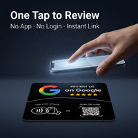 Carte NFC personnalisée pour avis Google, carte NFC en acrylique PCPVC NTAG215, code QR, évaluation par tapotement, ISO14443A, étanche
