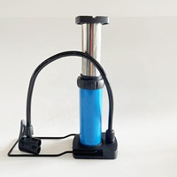 Vente en gros mini pouce portable gonfleur de pneus pompe à pied moto en acier de couleurs mélangées