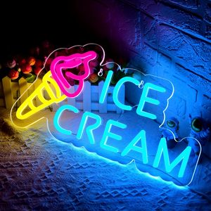Colorful Ice Cream LED Neon <b>Sign</b> Shop Billboard Indoor Hanging Indicator Ambient Light USB Powered Luminous <b>Sign</b> 5V customized - Product Image 3