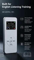 Lecteur MP3 16 Go 5.2 HiFi avec son FLAC, haut-parleur HD intégré, radio FM, enregistreur vocal et écouteurs - Écran 1,1 pouce