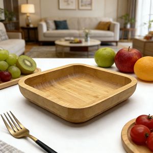 天然エコフレンドリー竹製サラダボウル 軽量 無毒 クラシックデザイン 家庭用＆パーティーケータリング 業務用 - Product Image 2