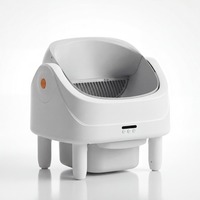 Nouvelle litière électrique intelligente pour chat, sans contact, avec bac intérieur rond, pour plusieurs chats