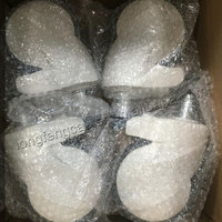 Roulettes d'hôpital pivotantes en caoutchouc thermoplastique avec roulement à billes, 3, 4 et 5 pouces, pour usage médical
