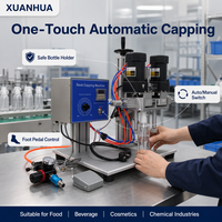 Machine de capsulage semi-automatique électrique de bureau XUANHUA, diamètre du capuchon 20-50 mm, 30-45 bouteilles/min |   Plastique/Métal