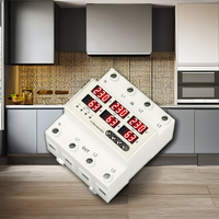ATS 63A 100A Dispositif de commutateur de transfert automatique Triphasé Réglable sur et sous Stabilisateur de protection de tension