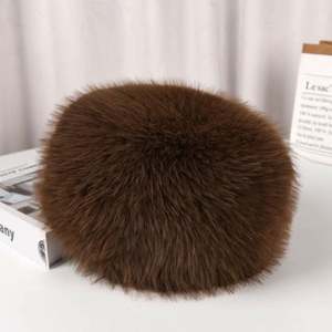 Wholesale Fashion Stylish Design 3D Embroidery Faux Fur Fluffy Sunshade <b>Bucket</b> Hats Unisex - Product Image 5