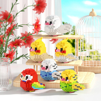 Oiseau mignon Pigeon moineau modèle cadeau de noël décoration créative Mini brique blocs de construction jouet en plastique ensemble d'assemblage d'animaux