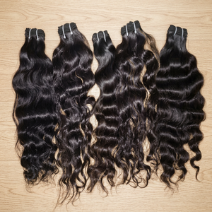 Extensiones de cabello humano no Remy de doble trazo al por mayor, doble trama, queratina, pelo virgen, recto, rizado, estilos profundos sin procesar - Product Image 3