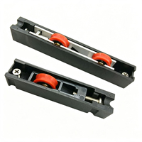 Rouleau à rainure en nylon rouge anti-usure, poulie de fenêtre coulissante pour boîtier de porte coulissante en aluminium