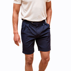 Pantalones Cortos de Traje para Hombre, Estilo Británico Italiano, Casuales, Ligeros y Transpirables, de Cintura Alta, para Verano - Product Image 4