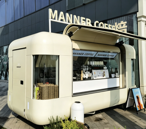 Kiosque mobile moderne personnalisé avec vitrine en verre pour fleuriste et bar à <span class=keywords><strong>bubble</strong></span> <span class=keywords><strong>tea</strong></span>, chariot de café roulant pour centre commercial urbain extérieur - Product Image 1
