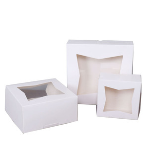Cake Boxes with Window Kraft Bakery Pastry Box for Cookies, Pie, Pastries, Cupcakes