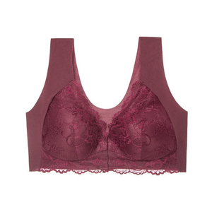 Nuevo Diseño de Sujetador Corrector de Postura con Cierre Frontal de Encaje para Mujer, Cobertura Total, Push-Up, Minimizador, Talla Grande, para Lencería al por Mayor - Product Image 2